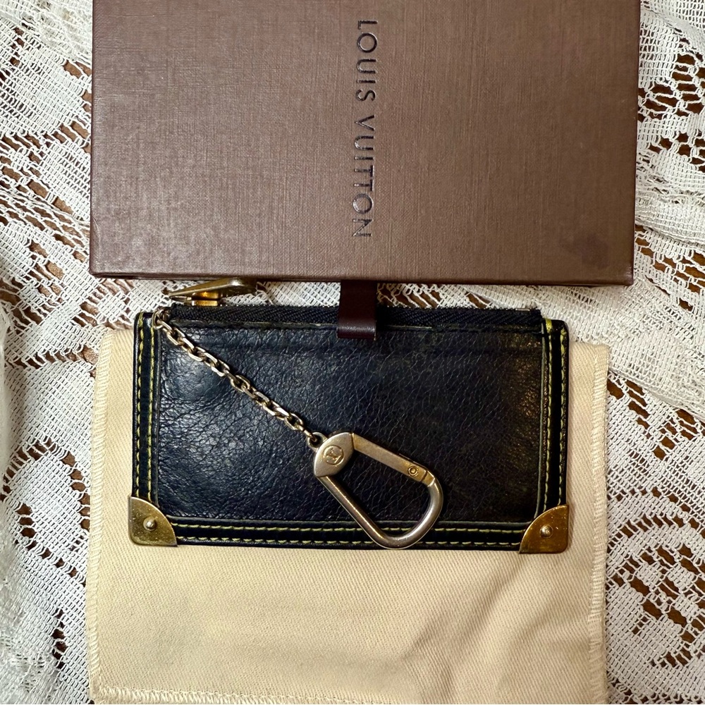 Louis Vuitton Black and Gold Coin Purse - Picture 9 of 9
